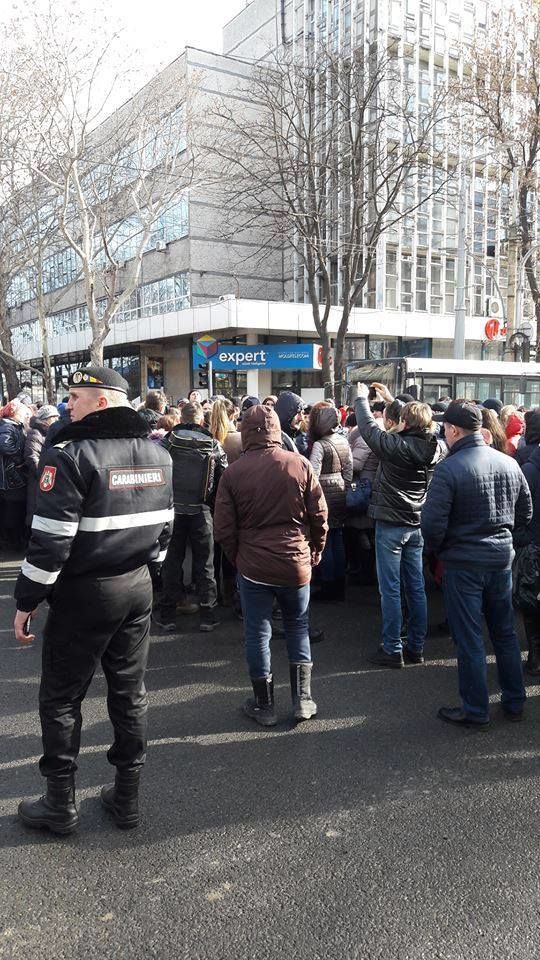 Протестующие торговцы перекрыли бульвар Штефана чел Маре и улицу Тигина