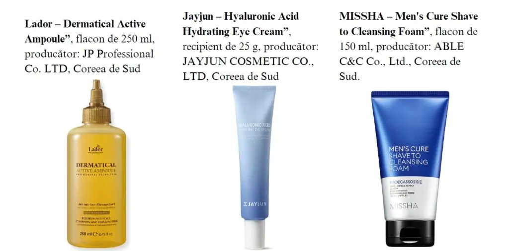 ANSP retrage de pe piață produse cosmetice cu substanțe interzise