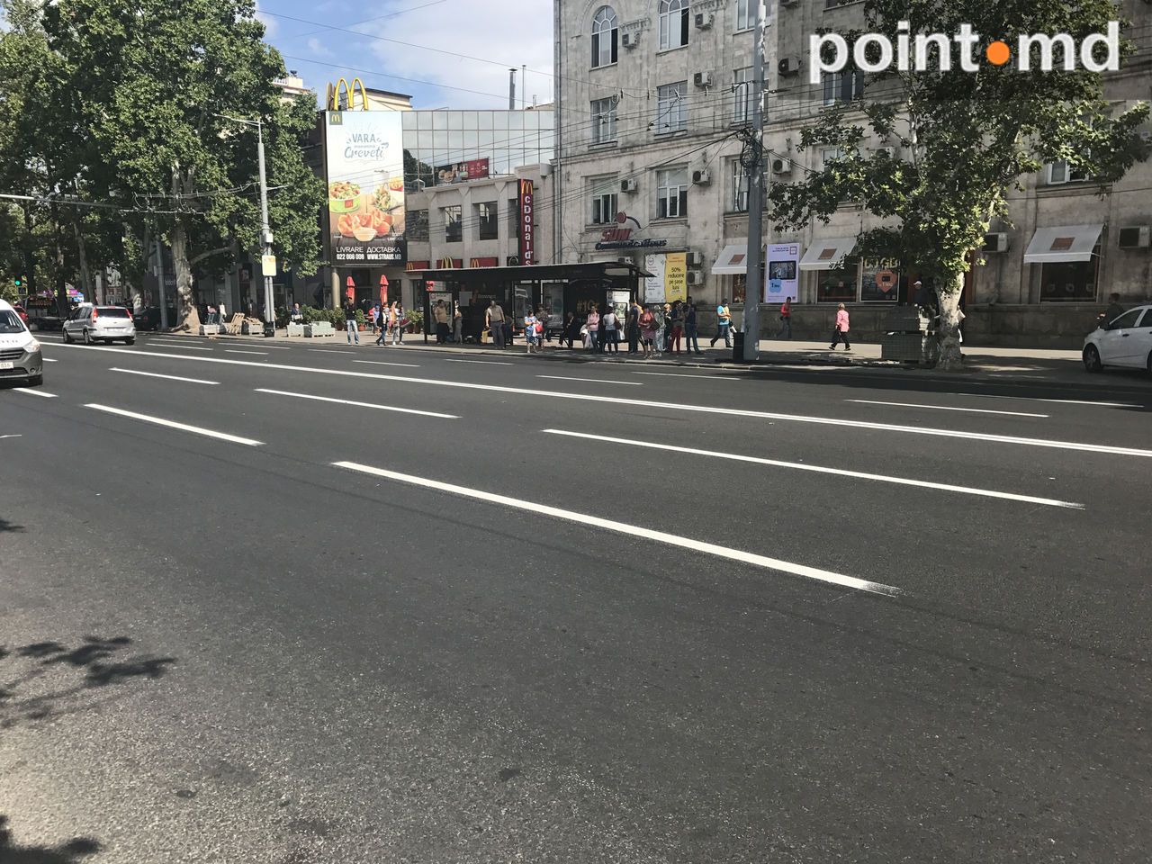 Как изменился бульвар Штефана чел Маре после нанесения дорожной разметки