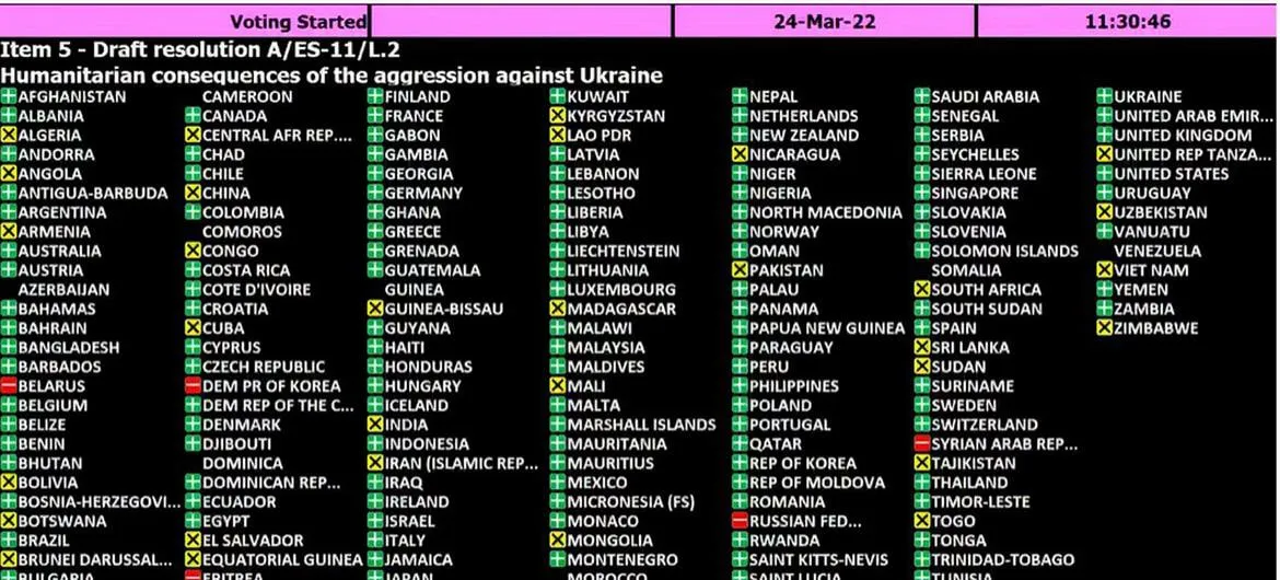 Молдова поддержала резолюцию ООН по Украине