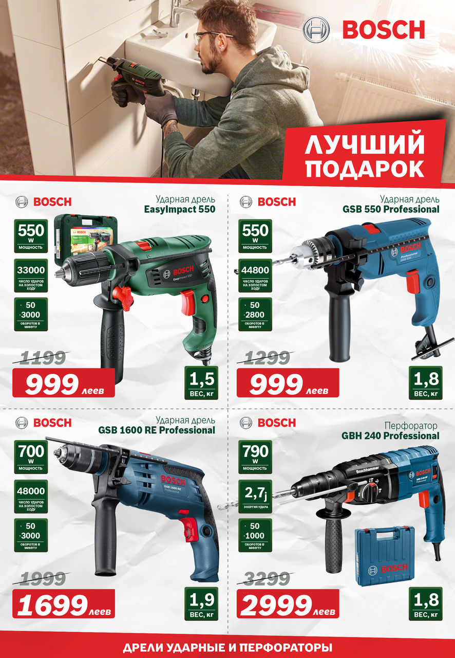 Bosch Siemens: Электроинструмент Bosch - новинки и новогодние скидки