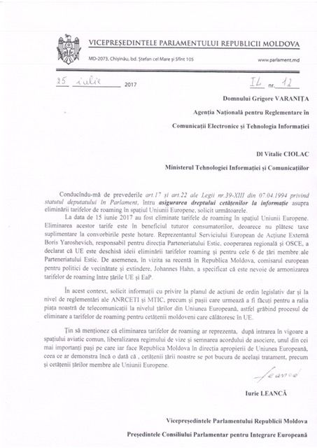 Gafă de nivelul prezidiului Parlamentului! Leancă se adresează unui minister inexistent