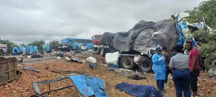 Peste 20 de persoane au murit în urma coliziunii dintre un autobuz și un camion în Zimbabwe