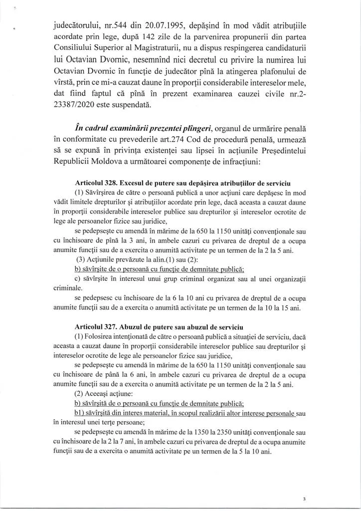 Платон обвиняет Санду в превышении полномочий и вмешательстве в юстицию