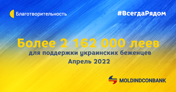 MICB предоставил помощь беженцам и помог собрать более 2 162 000 леев