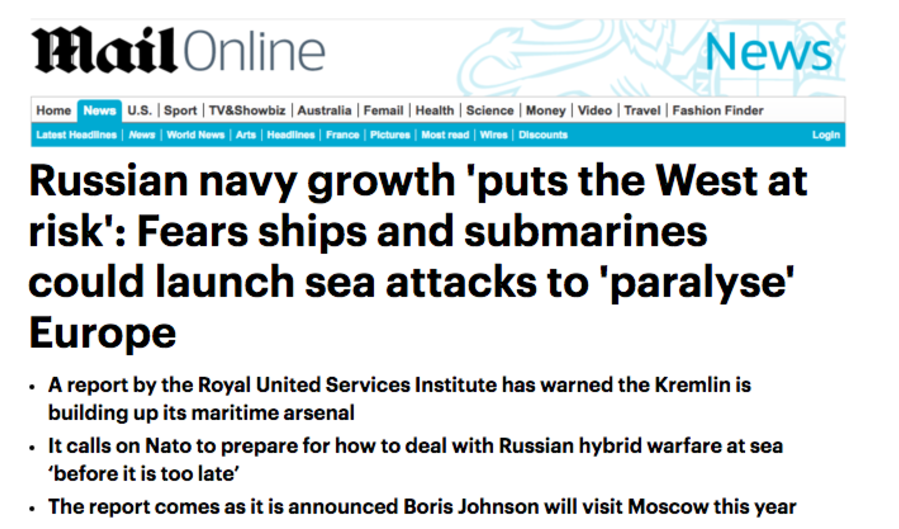 Daily Mail: Новый флот Путина ставит под угрозу существование Запада
