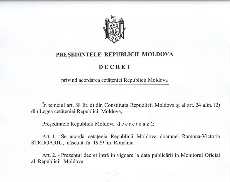 Новая глава Нацинститута юстиции получила гражданство Молдовы в кратчайшие сроки