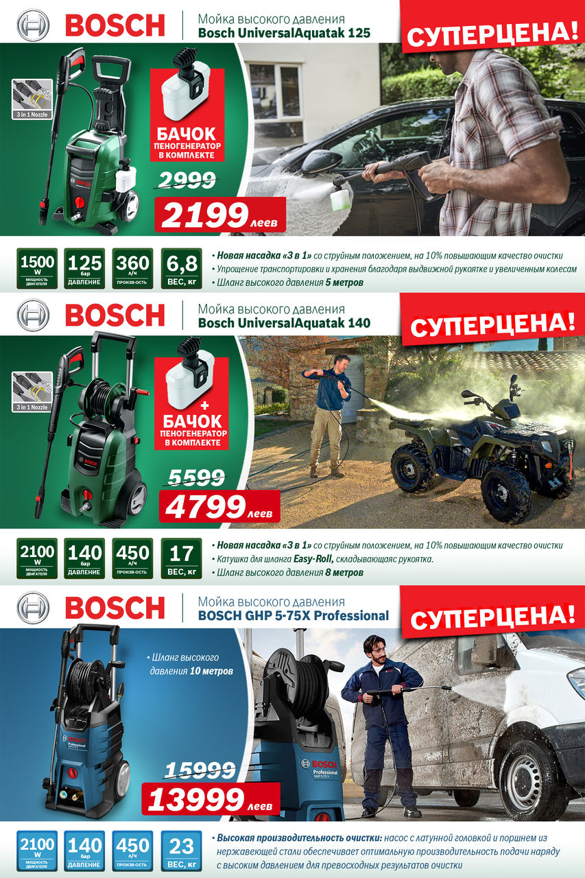 Bosch-Siemens: Cуперцены на садовую технику и электроинструменты