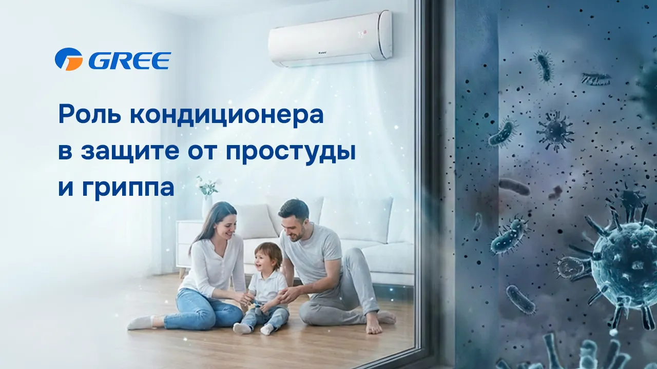 Gree: Роль кондиционера в защите от простуды и гриппа