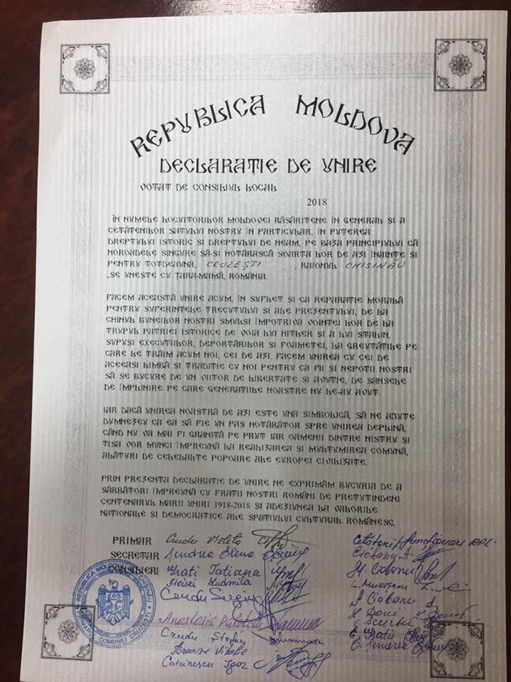 Satul Cruzești devine cea de-a 50-a localitate care a votat o Declarație de Unire cu România