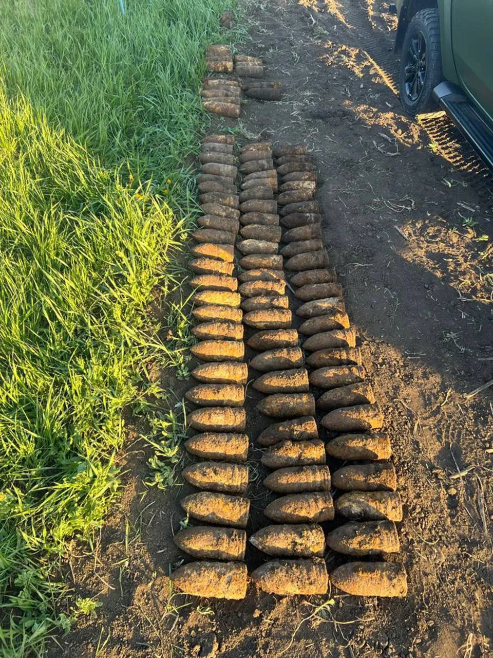 Житель Данчен обнаружил арсенал из более 90 боеприпасов во время сельхозработ