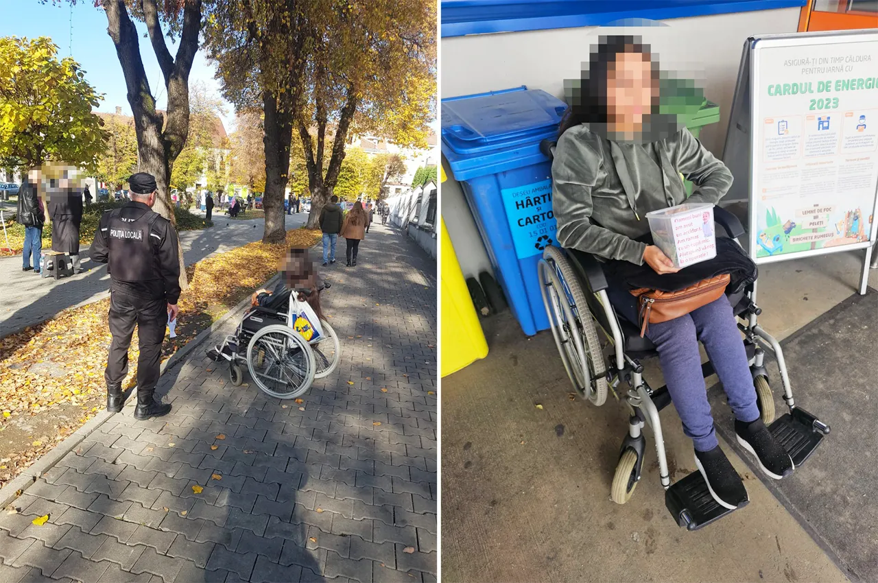 В Румынии попрошайка из РМ в коляске исцелилась после встречи с полицией