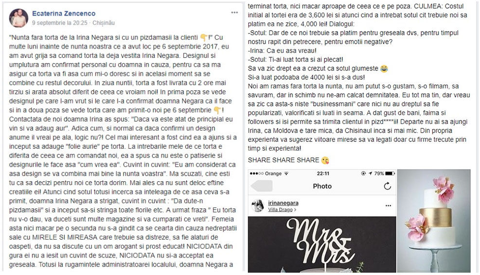 „Vă înec în Nistru”! Adrian Ursu, dezvăluiri în scandalul tortului la o nuntă