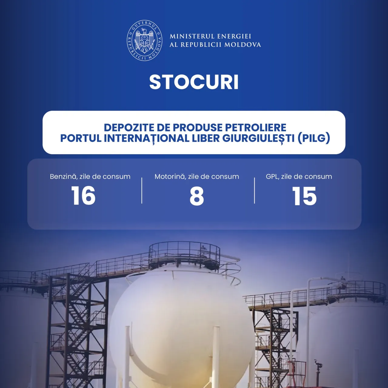 Ministerul Energiei: Moldova are stocuri de motorină pentru opt zile