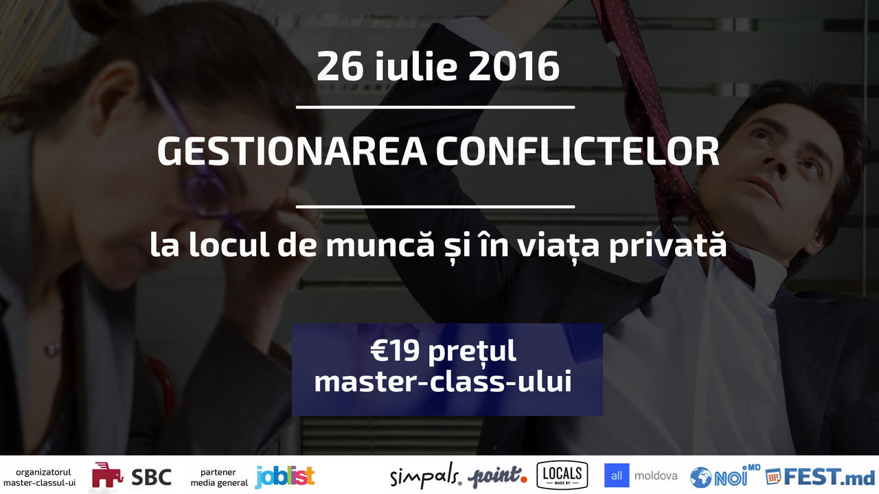 Master-class „Gestionarea conflictelor” organizat de School of Business Communications ®