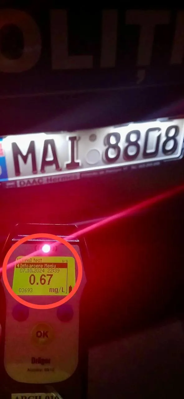 14 șoferi, prinși în stare de ebrietate la volan în ultimele 24 de ore