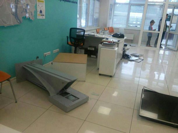 В столице Украины разгромили центры Киевэнерго