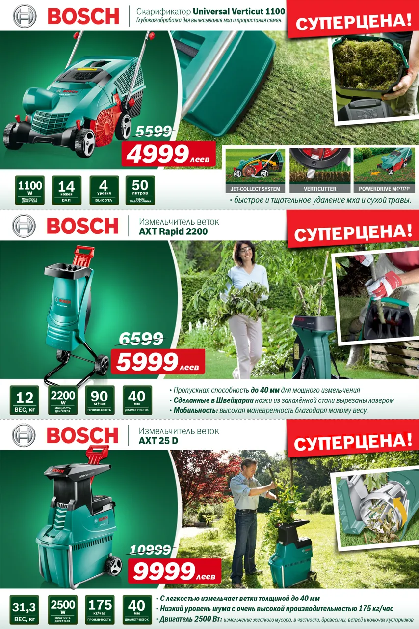 Садовая техника Bosch - весенняя уборка на даче