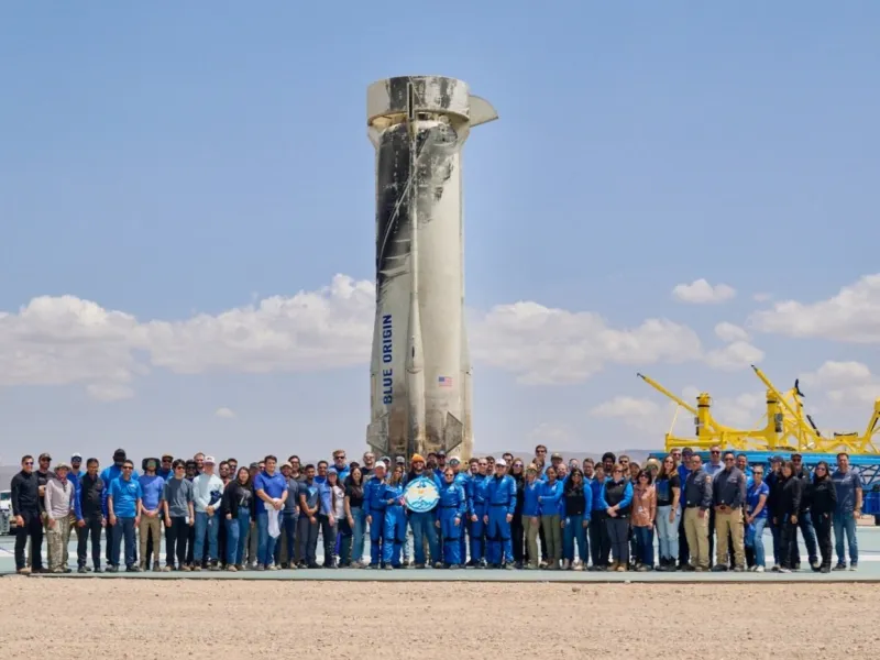 Compania Blue Origin a dus încă șase turiști la frontiera spațială cu o rachetă New Shepard