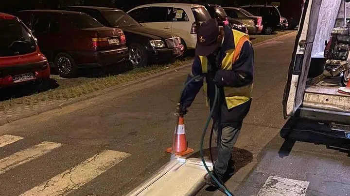 В Кишиневе стартовали работы по нанесению дорожной разметки
