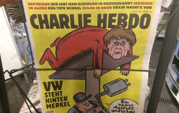 В Германии вышел Charlie Hebdo с Меркель на обложке