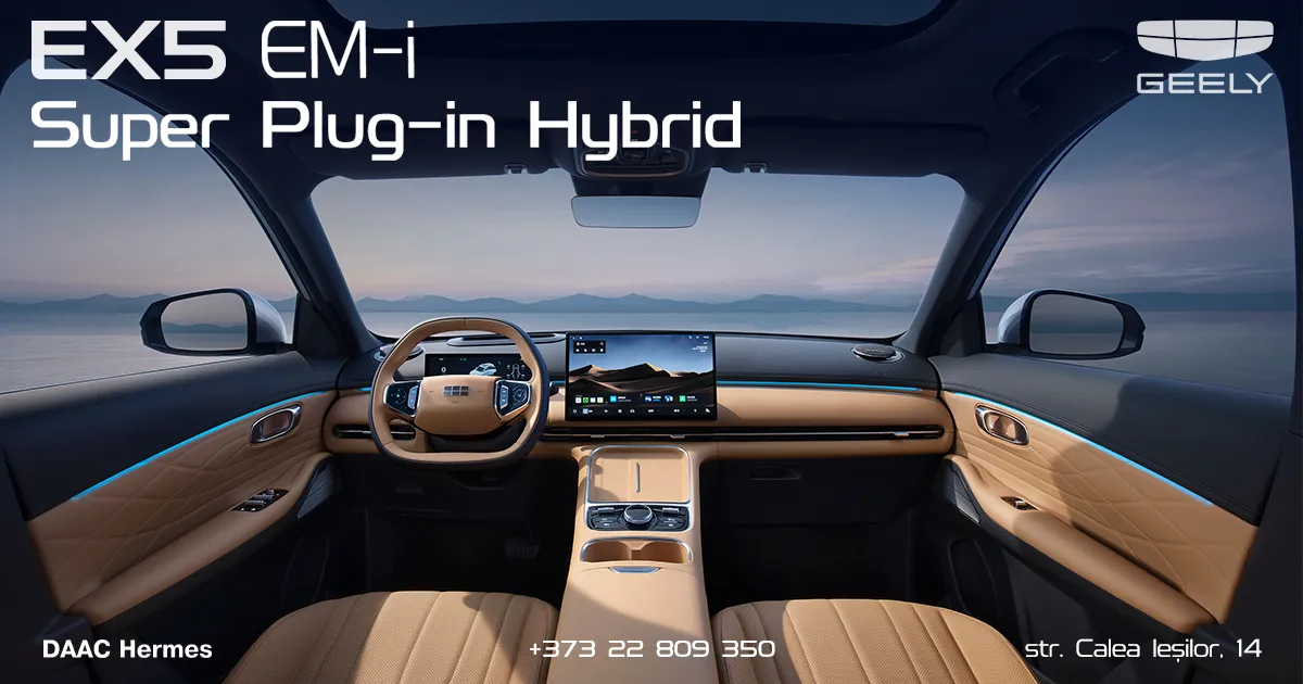 Super Plug-in Hybrid Geely EX5 EM-i a obținut dintr-odată patru premii prestigioase