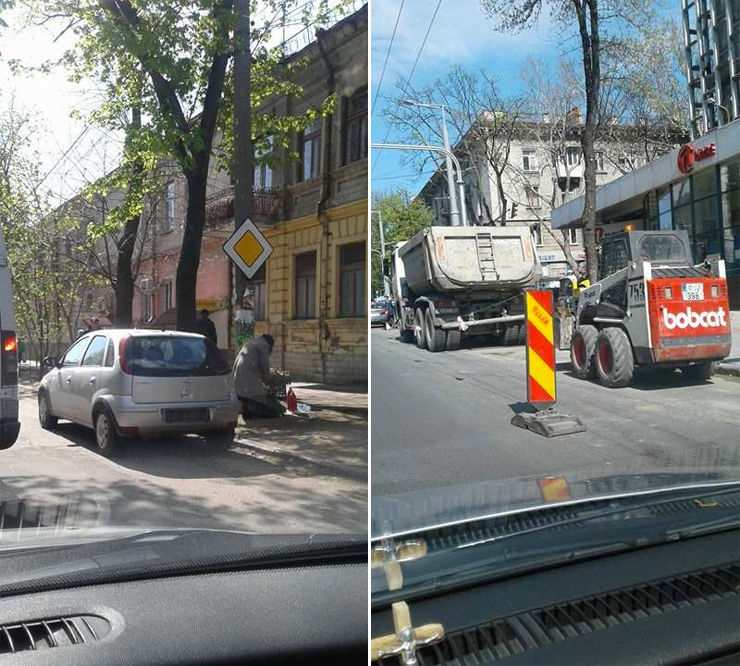 Большие пробки образовались в зоне центрального рынка