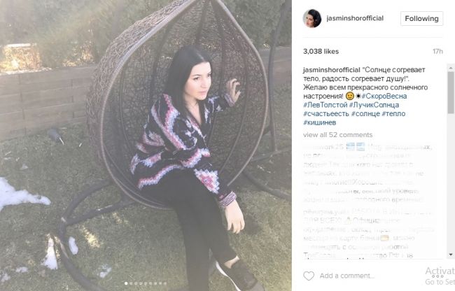 Jasmin Shor se afla in Moldova. Cum a fost surprinsa artista