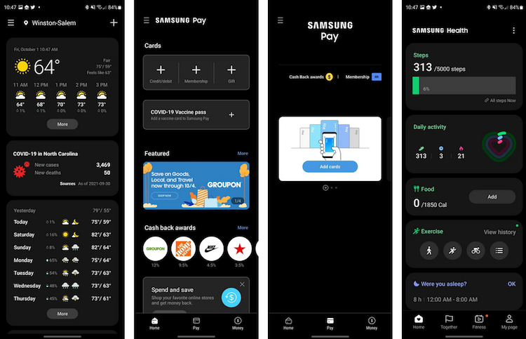 Samsung удалила рекламу из приложений Pay, Health и Weather
