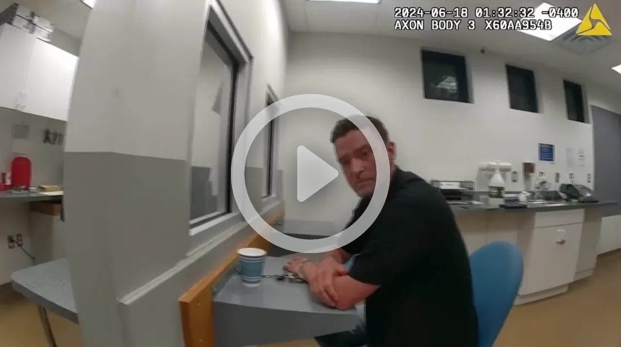 В сеть попало видео ареста Джастина Тимберлейка