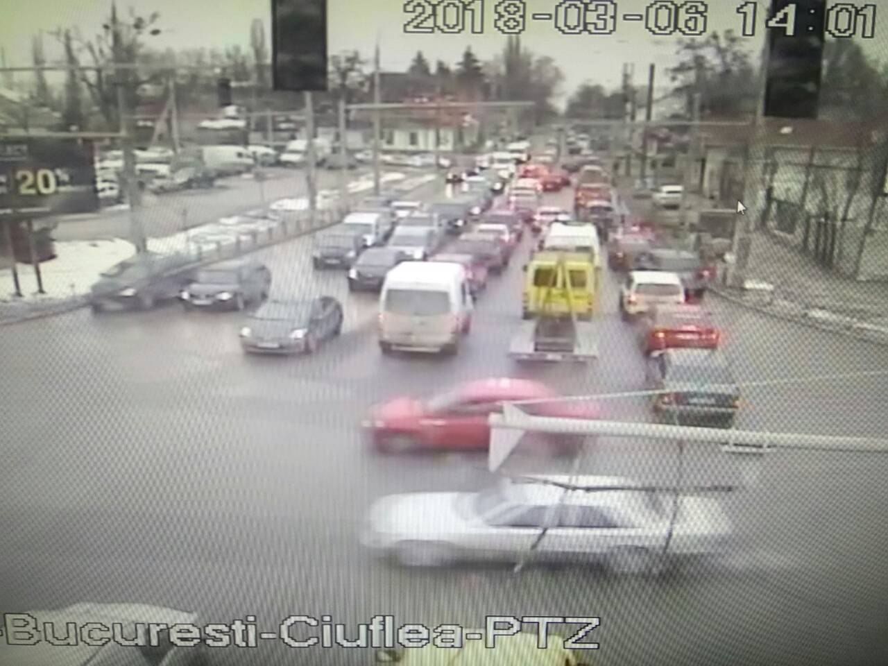 В центре Кишинева образовались большие пробки
