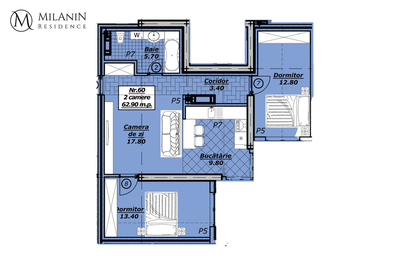 Milanin Residence: Квартира на 62 м2 по антикризисной цене в элитном новострое ®