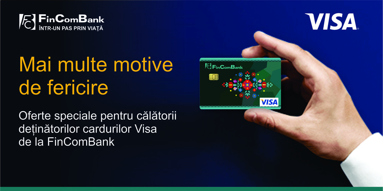 Premieră de la FinComBank: Reduceri la cumpărăturile plătite cu cardul Visa ®