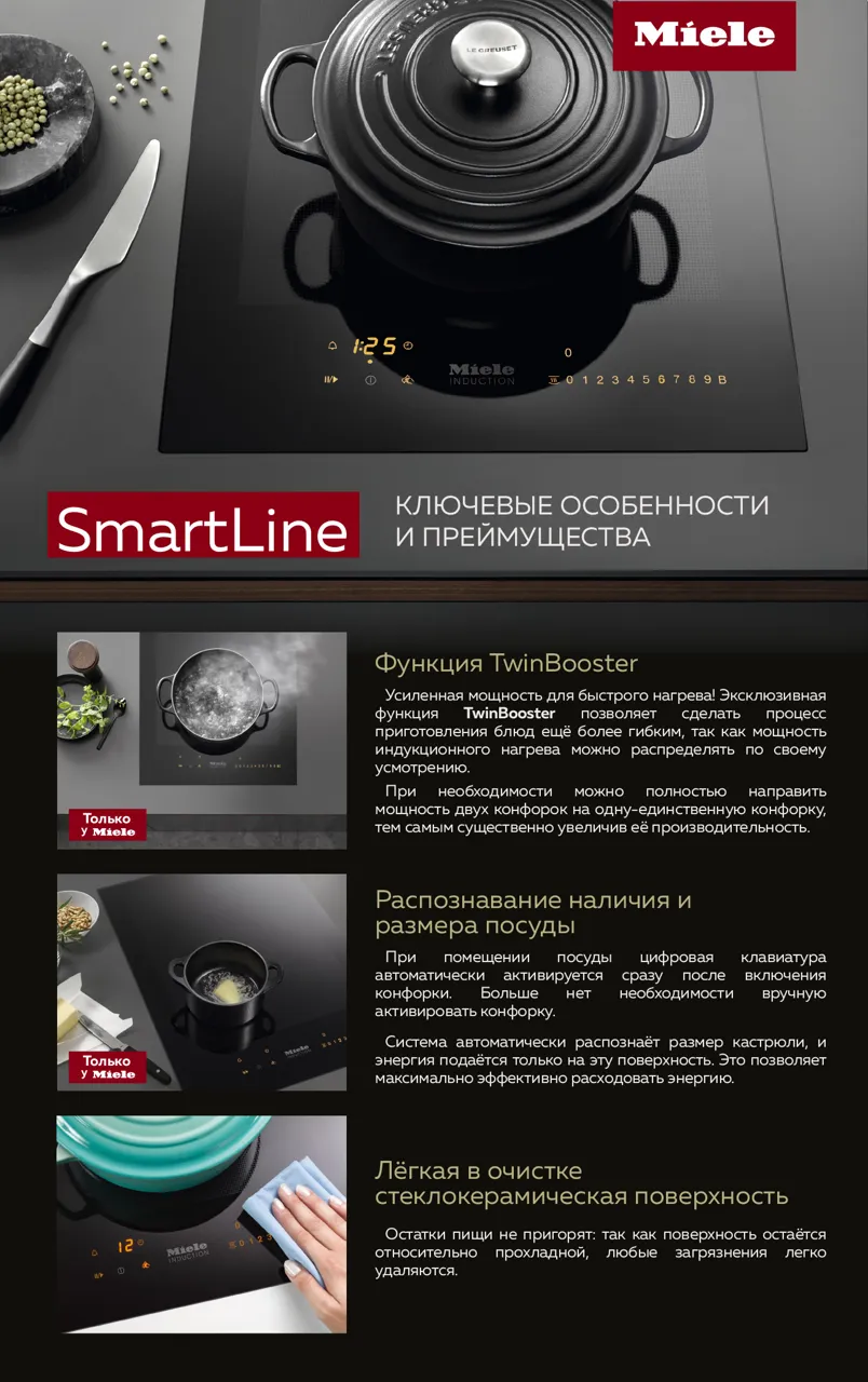 Premium Store: Новый кулинарный уровень – индукционно-варочные панели от Miele