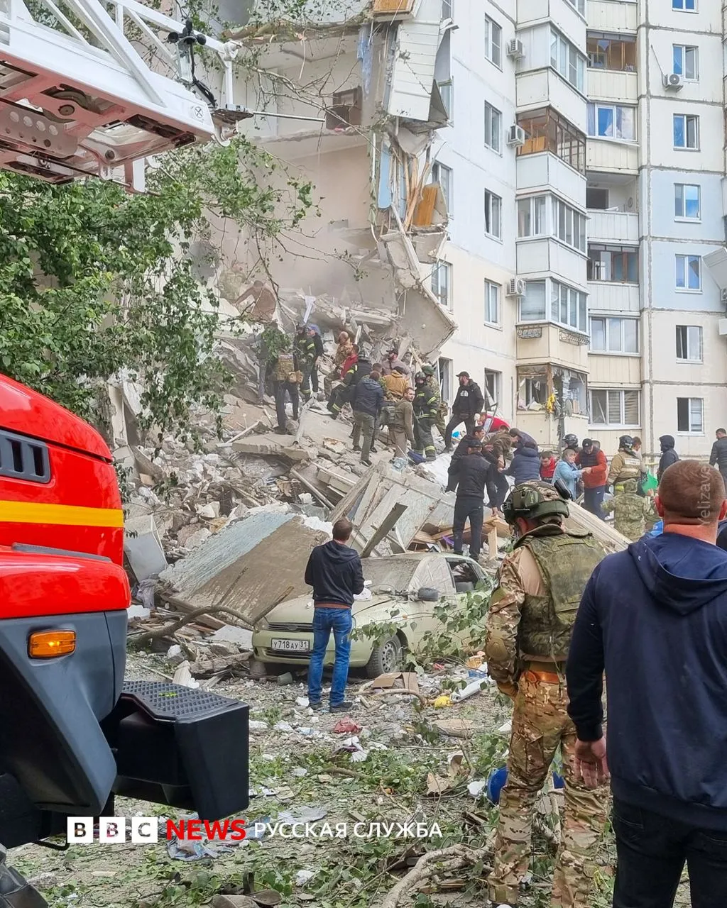 Момент взрыва в жилом дом в Белгороде попал на видео