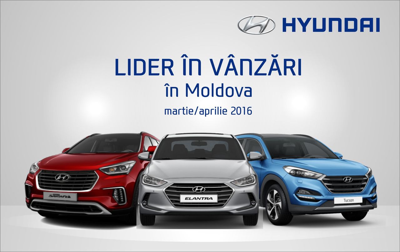 Hyundai Молдова - 15 лет на рынке, 2 месяца лидер продаж в Молдове ®