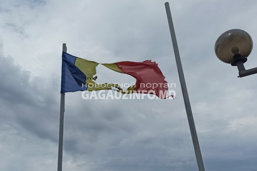Неизвестные осквернили флаг Молдовы в парке Комрата