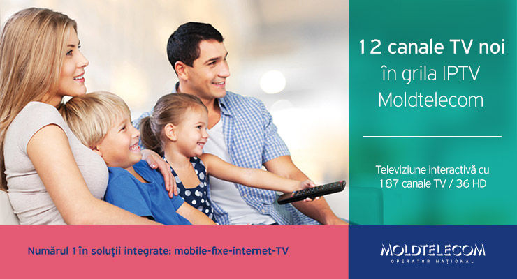 Moldtelecom: Bucură-te de posturi TV Premium noi, incluse în grila de canale TV ®