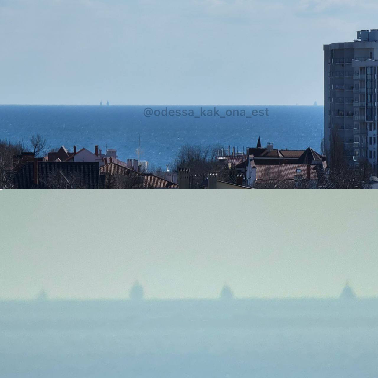 В Одессе виднеются российские военные корабли, в городе звучат сирены