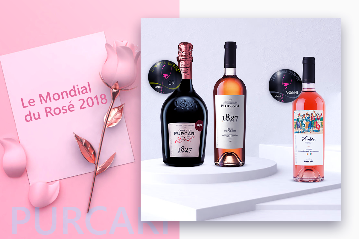 5 золотых медалей завоевали вина Группы Purcari на Mondial du Rosé 2018 ®