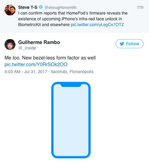 iPhone 8 se va putea debloca prin recunoaștere facială