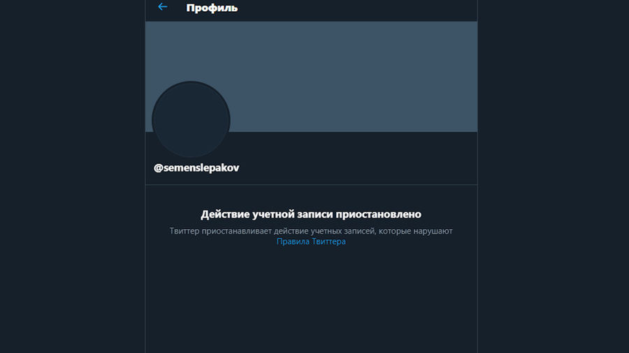 Twitter заблокировал аккаунт Семёна Слепакова после угроз от митингующих