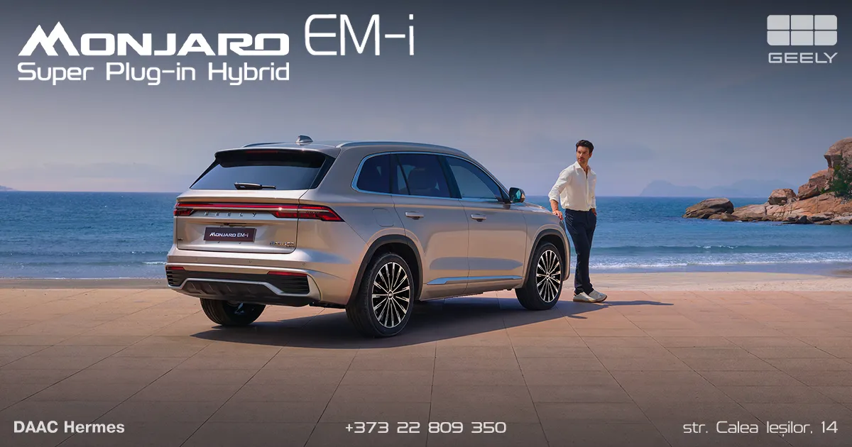 Geely App și 4G Internet în premieră în Moldova pe Geely Monjaro EM-i Super Plug-in Hybrid