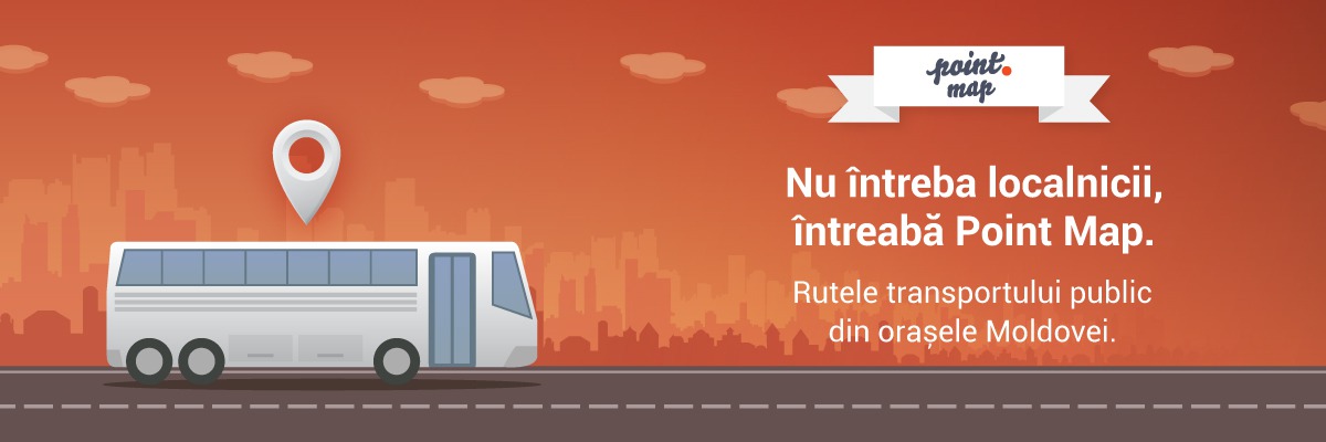 Pe Point Map în marile orașe ale Moldovei au apărut trasele transportului urban ®