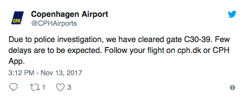 Alertă de securitate pe Aeroportul din Copenhaga. Porţi de îmbarcare, închise