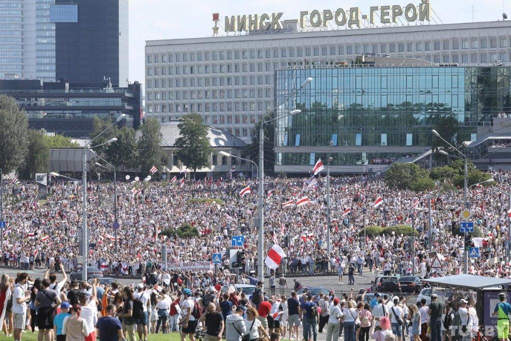 В Минске на «Марш свободы» вышло более 100 тысяч человек