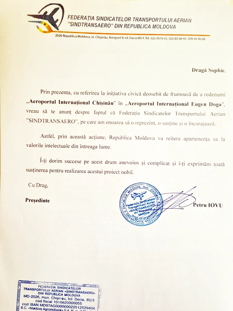 Aeroportul Internațional Chișinău ar putea fi redenumit în cinstea lui Eugen Doga