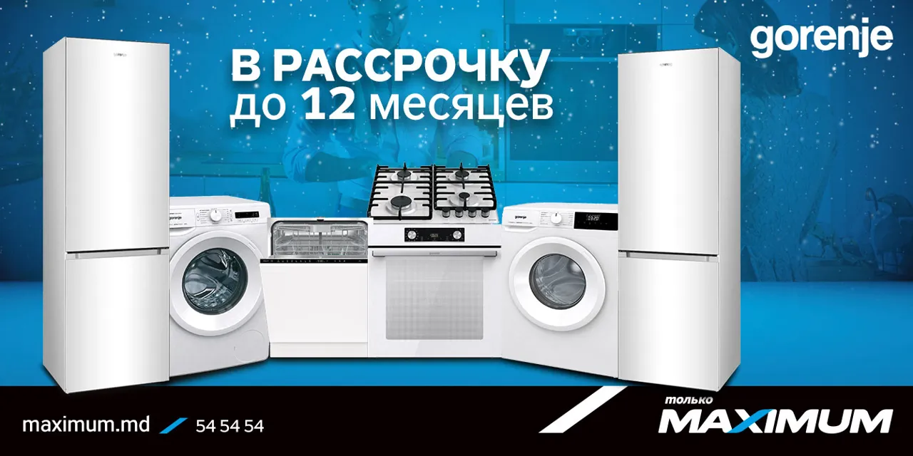 Maximum: Gorenje скидки и рассрочка 0% до 12 месяцев