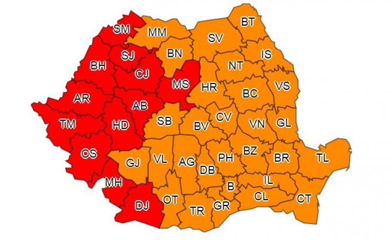 Cod roşu de caniculă în Vestul României: Vor fi peste 40 de grade