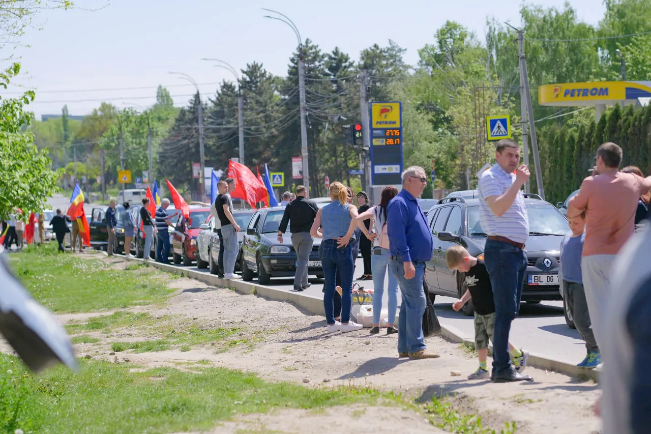 В Бельцах прошёл автопробег в честь Великой Победы